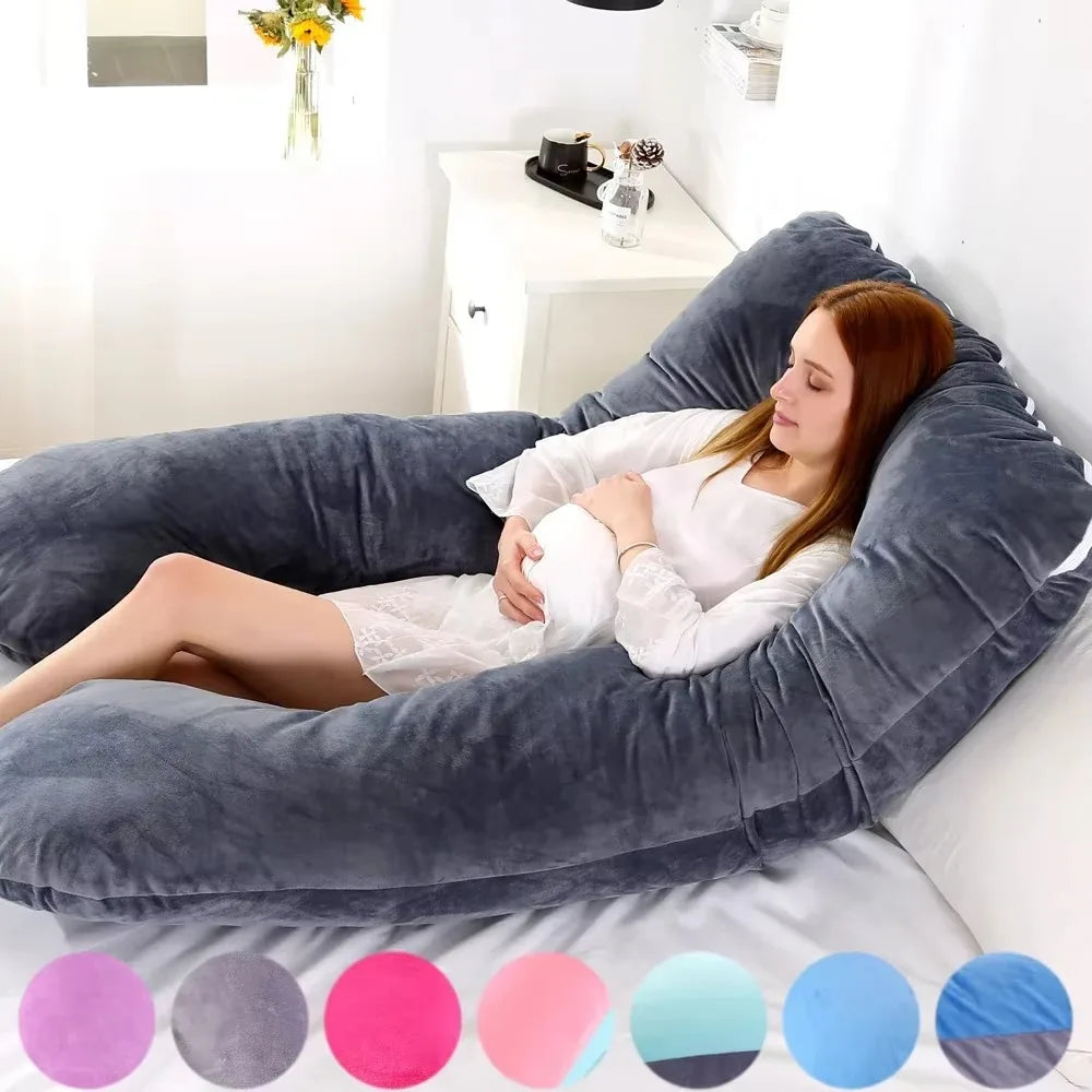 U Shaped Pregnancy Pillow With Full Body And Lumbar Support