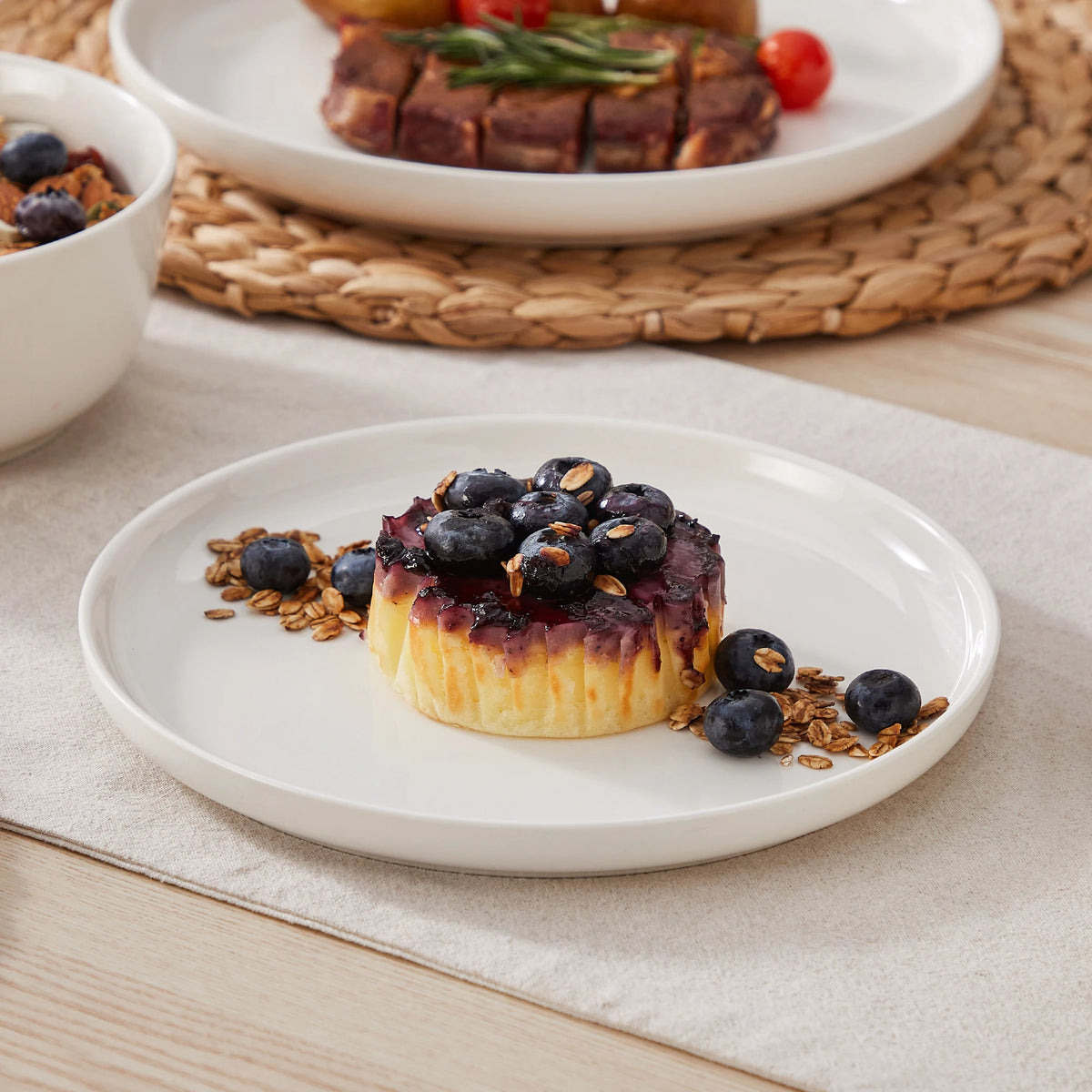 MALACASA Ceramic Dinnerware Set With Plates And Cereal Bowls