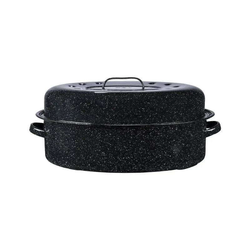 Heavy Gauge Steel Covered Oval Roaster Pan With Lid