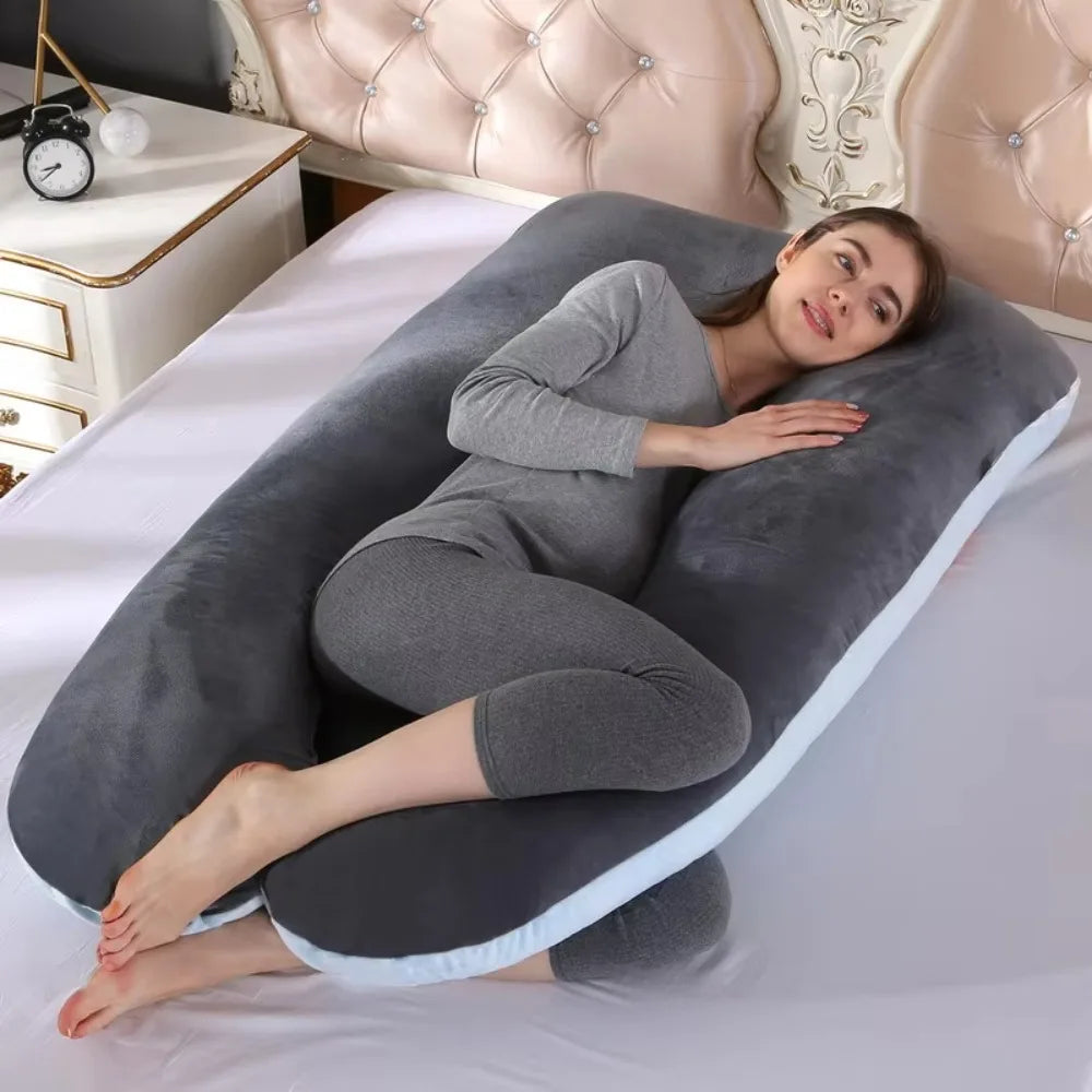 U Shaped Pregnancy Pillow With Full Body And Lumbar Support